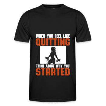 nicht aufgeben fitness - Männer Funktions-T-Shirt - Schwarz - Vorne - AI Model Male 178 dark (178cm)