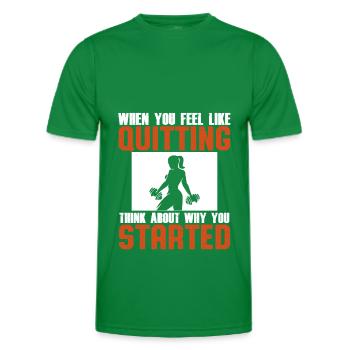 do not give up fitness - Men's Functional T-Shirt - kelly green - Front - AI Model Male 178 dark (178cm)