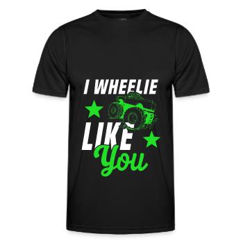 roue de camion - T-shirt sport Homme - noir - Devant - AI Model Male 178 dark (178cm)