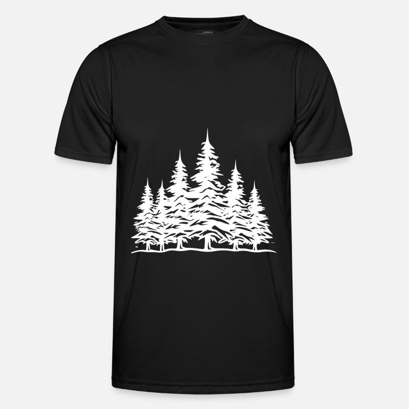 Forest Trees - Men's Functional T-Shirt - black