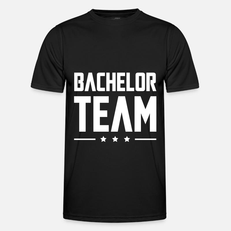 Bachelor Team - Männer Funktions-T-Shirt - Schwarz