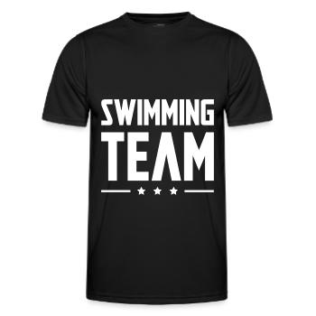 Swimming Team - Men's Functional T-Shirt - black - Front - AI Model Male 178 dark (178cm)
