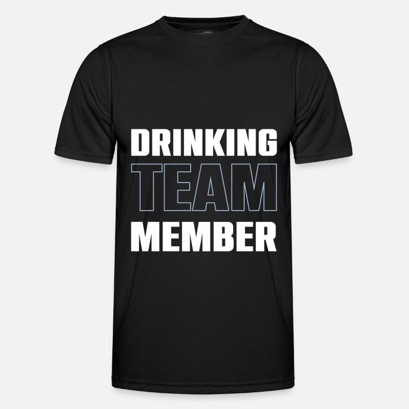 Drinking Team - Männer Funktions-T-Shirt - Schwarz