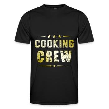 Équipe de cuisson - T-shirt sport Homme - noir - Devant - AI Model Male 178 dark (178cm)