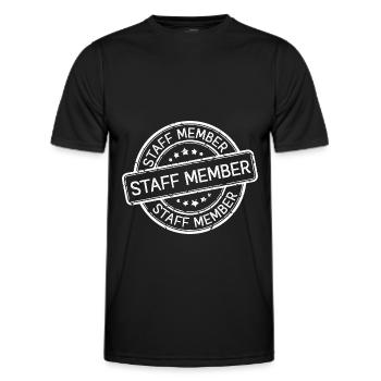 Staff Mitglied - Männer Funktions-T-Shirt - Schwarz - Vorne - AI Model Male 178 dark (178cm)
