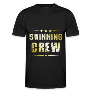 Swimming Crew - Men's Functional T-Shirt - black - Front - AI Model Male 178 dark (178cm)