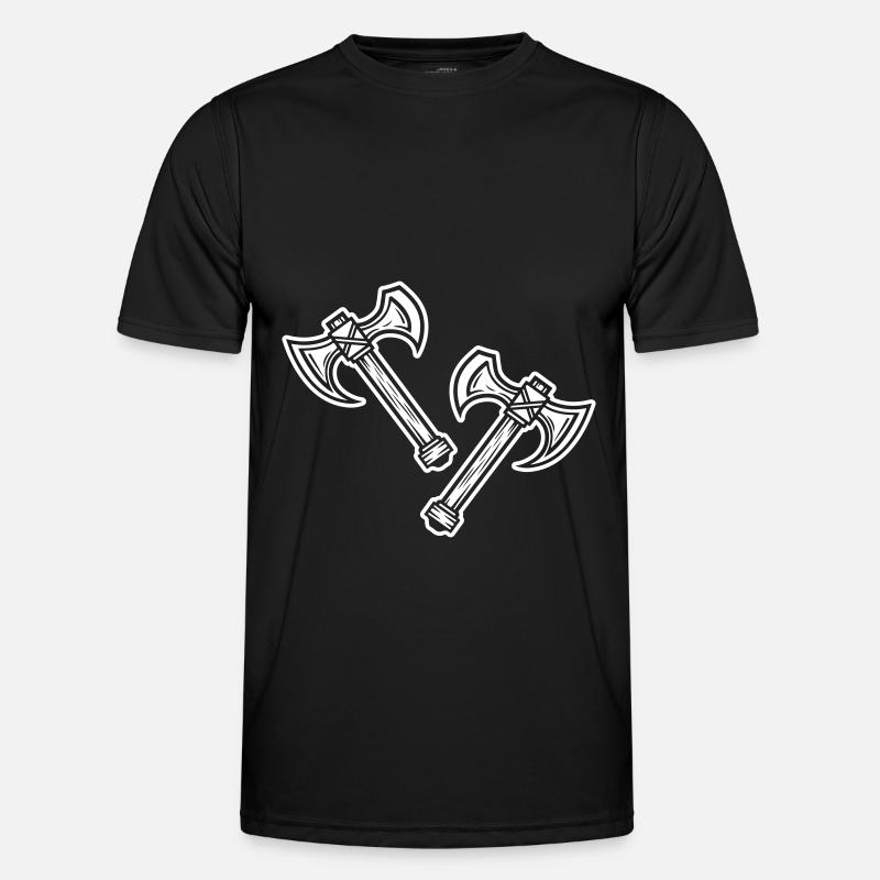 Axt Element - Männer Funktions-T-Shirt - Schwarz