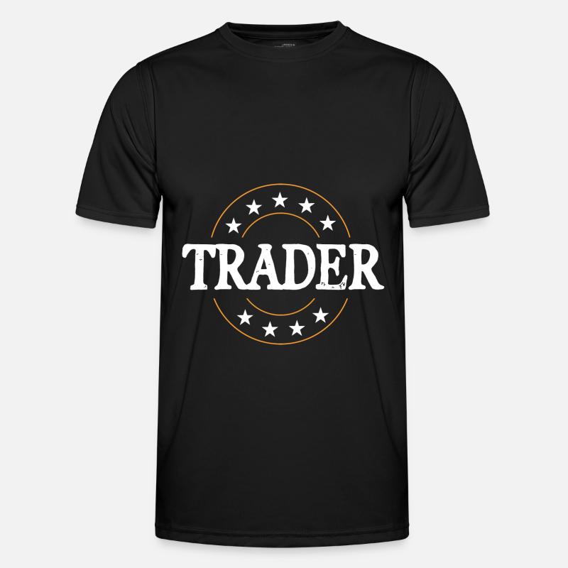 Trader Beruf - Männer Funktions-T-Shirt - Schwarz