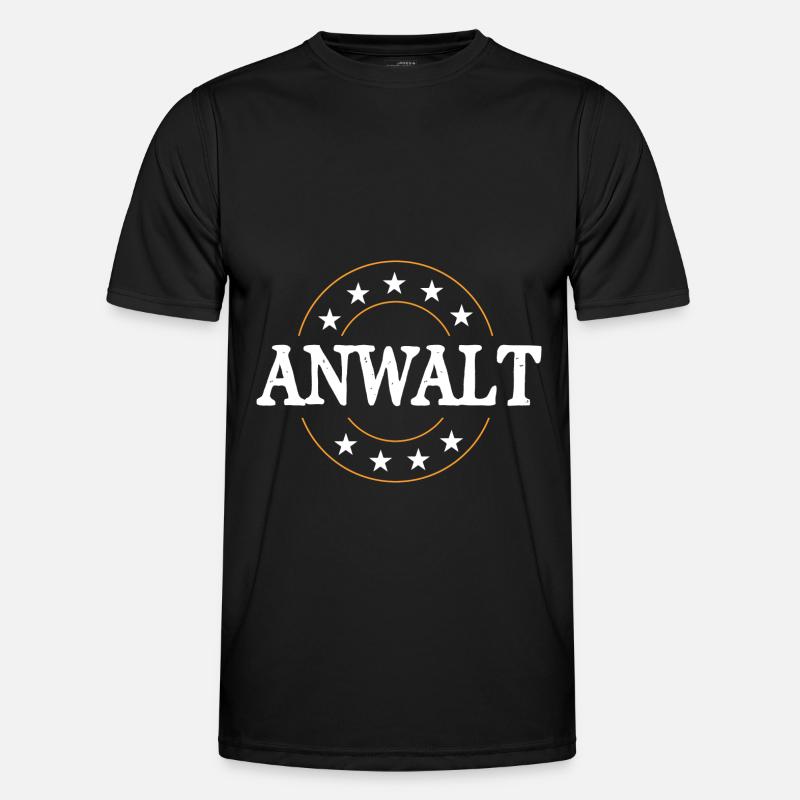 Anwalt Beruf - Männer Funktions-T-Shirt - Schwarz