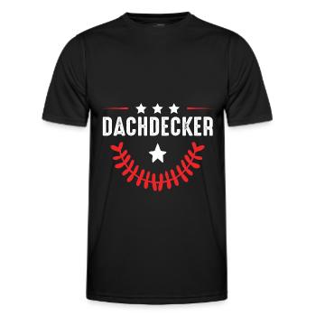 Dachdecker Beruf - Männer Funktions-T-Shirt - Schwarz - Vorne - AI Model Male 178 dark (178cm)