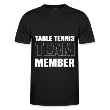 Table Tennis Team - Männer Funktions-T-Shirt - Schwarz - Vorne - AI Model Male 178 dark (178cm)