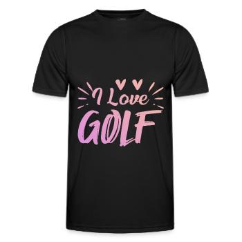 Ich liebe Golf - Männer Funktions-T-Shirt - Schwarz - Vorne - AI Model Male 178 dark (178cm)