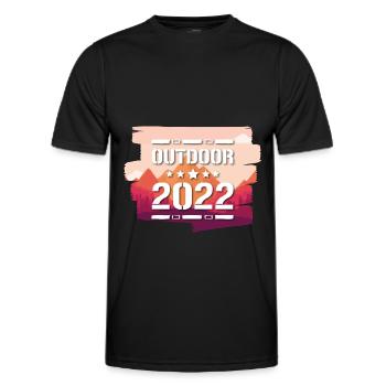 Outdoor 2022 - Men's Functional T-Shirt - black - Front - AI Model Male 178 dark (178cm)