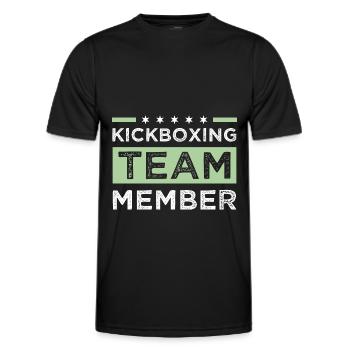 Kickboxing Team - Männer Funktions-T-Shirt - Schwarz - Vorne - AI Model Male 178 dark (178cm)