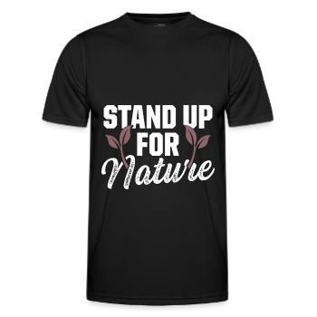 natur umweltschutz - Männer Funktions-T-Shirt - Schwarz - Vorne - AI Model Male 178 dark (178cm)
