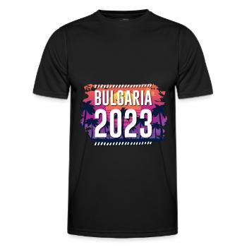 Bulgarien 2023 - Männer Funktions-T-Shirt - Schwarz - Vorne - AI Model Male 178 dark (178cm)