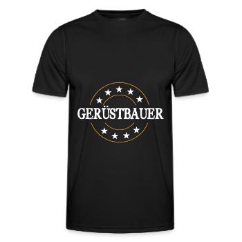 Gerüstbauer Beruf - Männer Funktions-T-Shirt - Schwarz - Vorne - AI Model Male 178 dark (178cm)