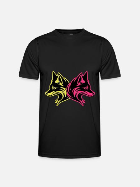 Fox Animal - Men's Functional T-Shirt - black