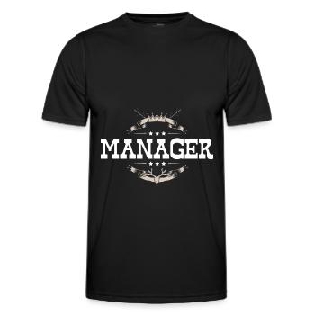 Manager Beruf - Männer Funktions-T-Shirt - Schwarz - Vorne - AI Model Male 178 dark (178cm)