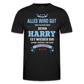 tout ira bien parce que Harry Is There T-Shirt - T-shirt sport Homme - noir - Devant - AI Model Male 178 dark (178cm)