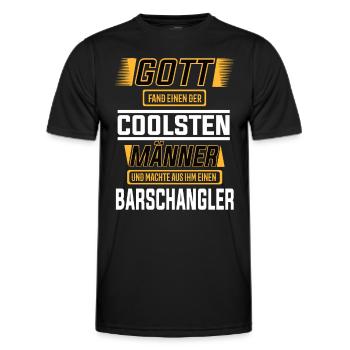Barschangler einer der coolsten Männer der Welt - Männer Funktions-T-Shirt - Schwarz - Vorne - AI Model Male 178 dark (178cm)