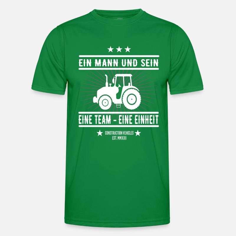 Ein Mann und sein Traktor Design. Männer Funktions-T-Shirt
