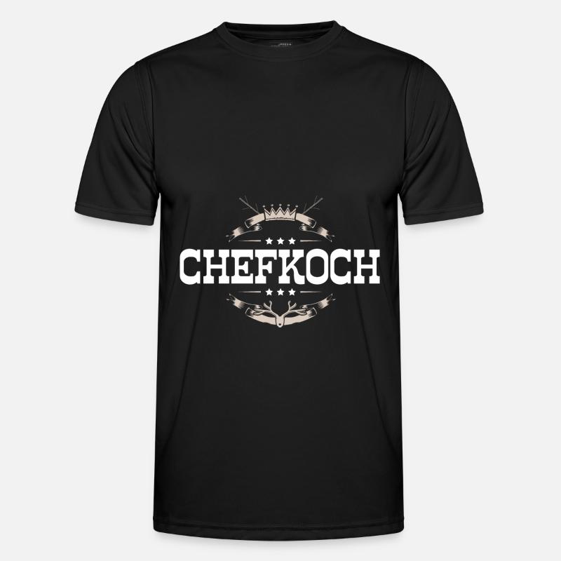 Chefkoch Kochen - Männer Funktions-T-Shirt - Schwarz