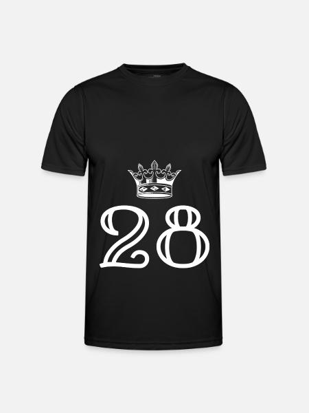28 Zahl Krone - Männer Funktions-T-Shirt - Schwarz