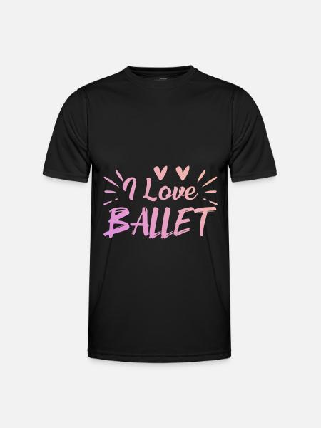 I love ballet - Men's Functional T-Shirt - black