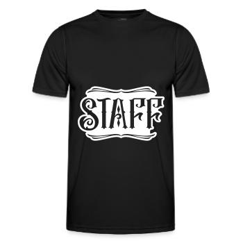 Staff Mitglied - Männer Funktions-T-Shirt - Schwarz - Vorne - AI Model Male 178 dark (178cm)