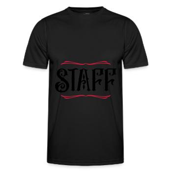 Staff Mitglied - Männer Funktions-T-Shirt - Schwarz - Vorne - AI Model Male 178 dark (178cm)