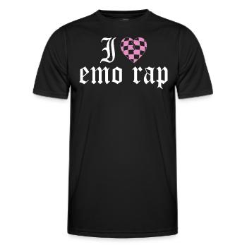 I love Emo Rap I love Emo Rap music - Men's Functional T-Shirt - black - Front - AI Model Male 178 dark (178cm)