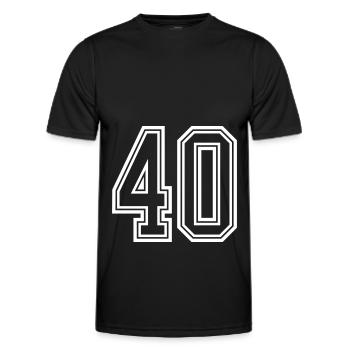 40 Zahl symbol - Männer Funktions-T-Shirt - Schwarz - Vorne - AI Model Male 178 dark (178cm)