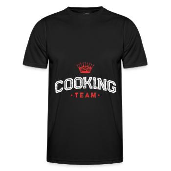 Équipe de cuisine Cuisson Cuisson - T-shirt sport Homme - noir - Devant - AI Model Male 178 dark (178cm)