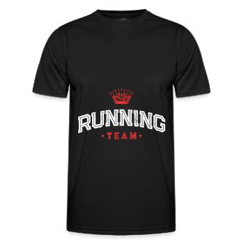 Équipe de course à pied - T-shirt sport Homme - noir - Devant - AI Model Male 178 dark (178cm)