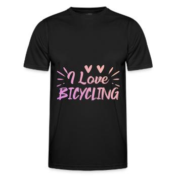 Ich Liebe Fahrradfahren - Männer Funktions-T-Shirt - Schwarz - Vorne - AI Model Male 178 dark (178cm)
