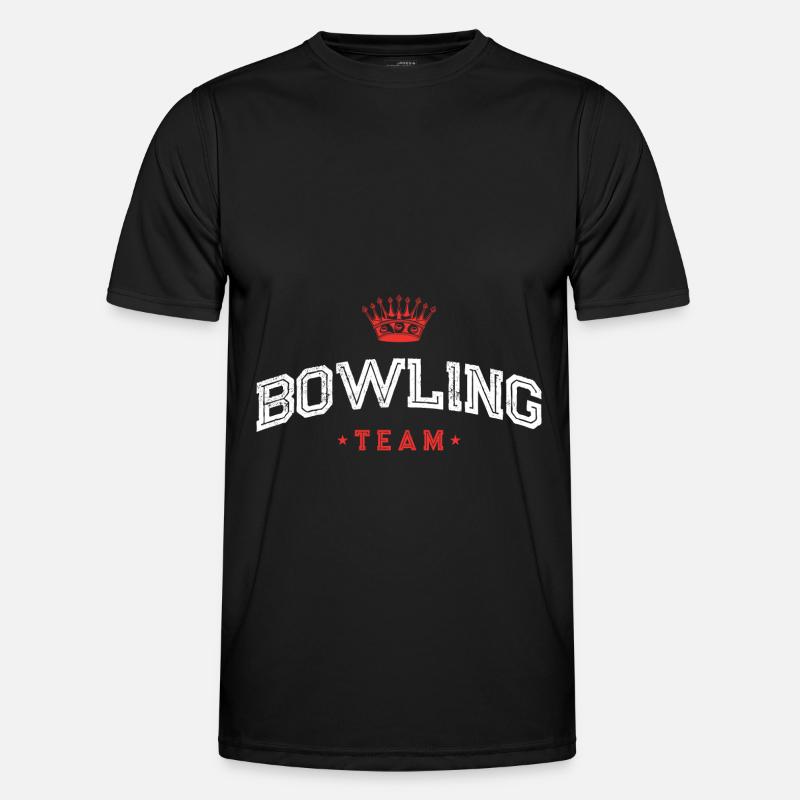 Bowling Team - Männer Funktions-T-Shirt - Schwarz