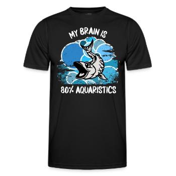 Aquarium Aquarist Fish Ornamental Fish Aquaristics - Men's Functional T-Shirt - black - Front - AI Model Male 178 dark (178cm)