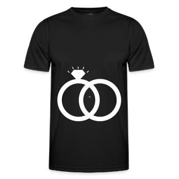 Eheringe Hochzeit - Männer Funktions-T-Shirt - Schwarz - Vorne - AI Model Male 178 dark (178cm)