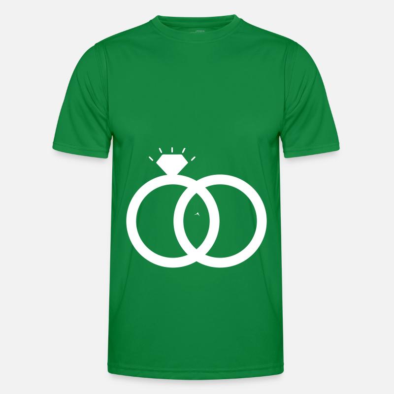 Eheringe Hochzeit Männer Funktions-T-Shirt