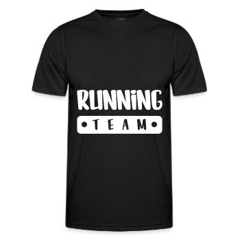 Équipe de course à pied - T-shirt sport Homme - noir - Devant - AI Model Male 178 dark (178cm)