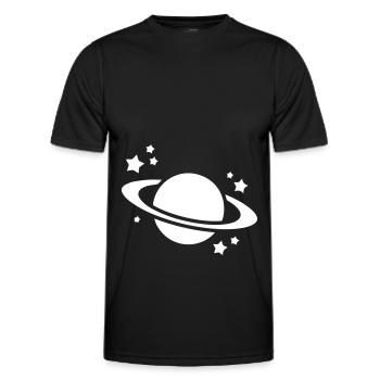 Saturn Icon icon - Men's Functional T-Shirt - black - Front - AI Model Male 178 dark (178cm)
