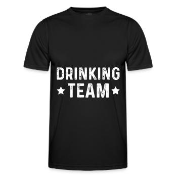 Équipe de consommation d’alcool - T-shirt sport Homme - noir - Devant - AI Model Male 178 dark (178cm)