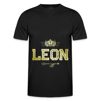 Leon - Männer Funktions-T-Shirt - Schwarz - Vorne - AI Model Male 178 dark (178cm)