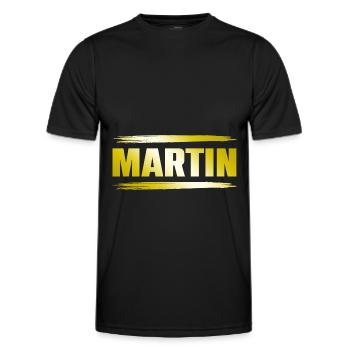 Martin - T-shirt sport Homme - noir - Devant - AI Model Male 178 dark (178cm)