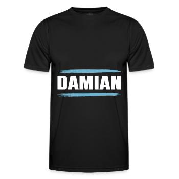 Damian - Männer Funktions-T-Shirt - Schwarz - Vorne - AI Model Male 178 dark (178cm)