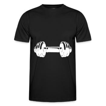 Dumbbell Gym Symbol Workout - T-shirt sport Homme - noir - Devant - AI Model Male 178 dark (178cm)