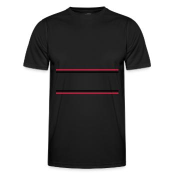 Trait du symbole linéaire - T-shirt sport Homme - noir - Devant - AI Model Male 178 dark (178cm)