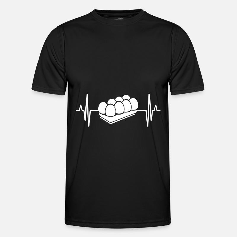 Eggs symbol pulse - Men's Functional T-Shirt - black