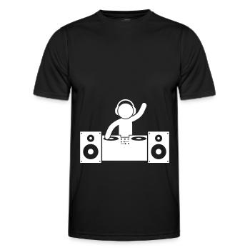 dj turntables - Männer Funktions-T-Shirt - Schwarz - Vorne - AI Model Male 178 dark (178cm)
